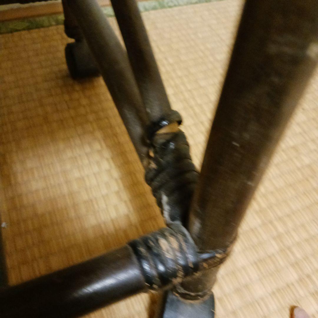 籐製 　ラタン　5段収納ラック キャスター付き　　ブラウン　レトロ