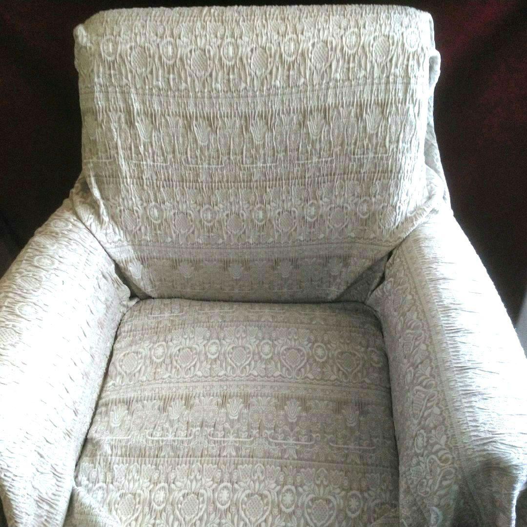 【最終特価】Oliver高級1人掛けソファ　ナチュラルグリーン　シングルソファ