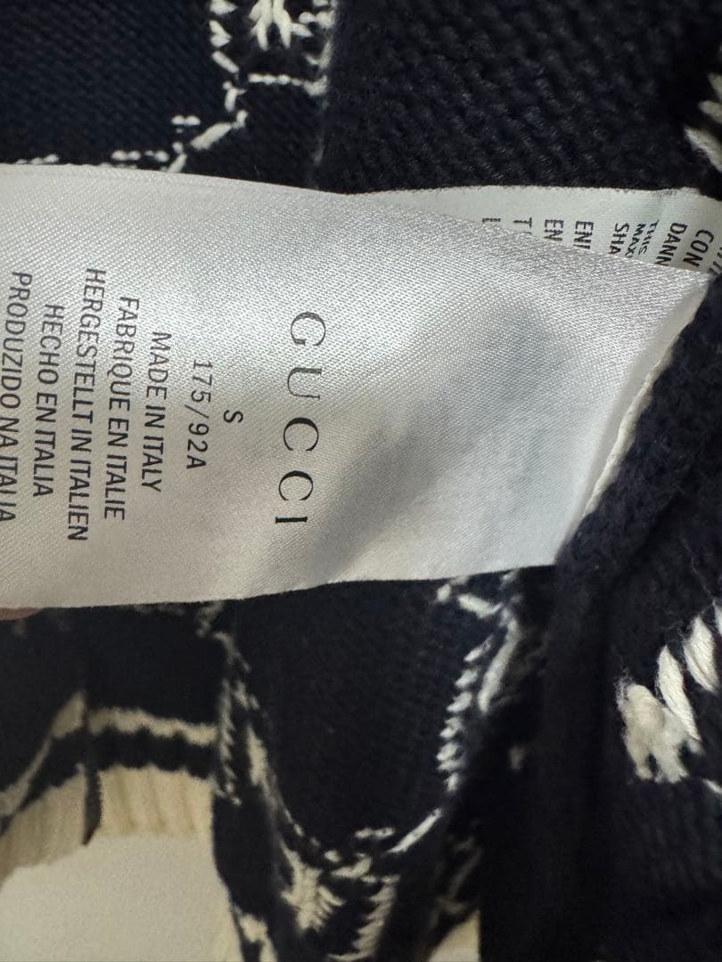最安値　GUCCI ストライプ ジップアップカーディガン　Sサイズ