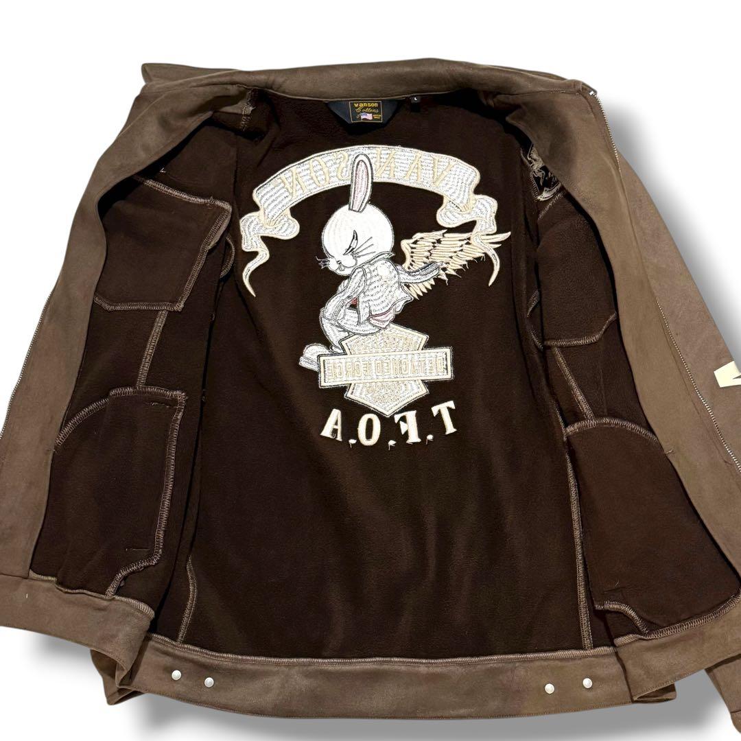 VANSON クローズ WORST コラボ デスラビット 刺繍 ジャケット