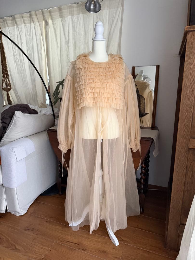 CAROLINA GLASER ワンピース　ベスト付き チュールトレンチコート