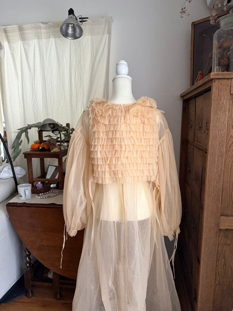 CAROLINA GLASER ワンピース　ベスト付き チュールトレンチコート