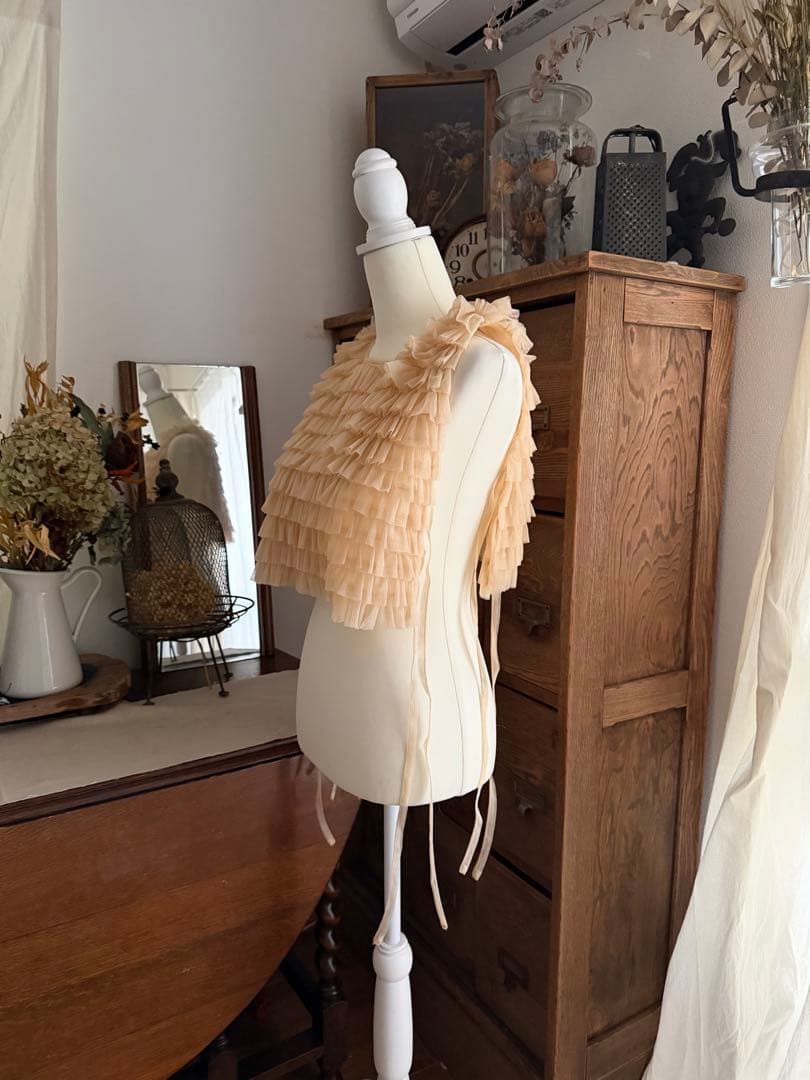 CAROLINA GLASER ワンピース　ベスト付き チュールトレンチコート