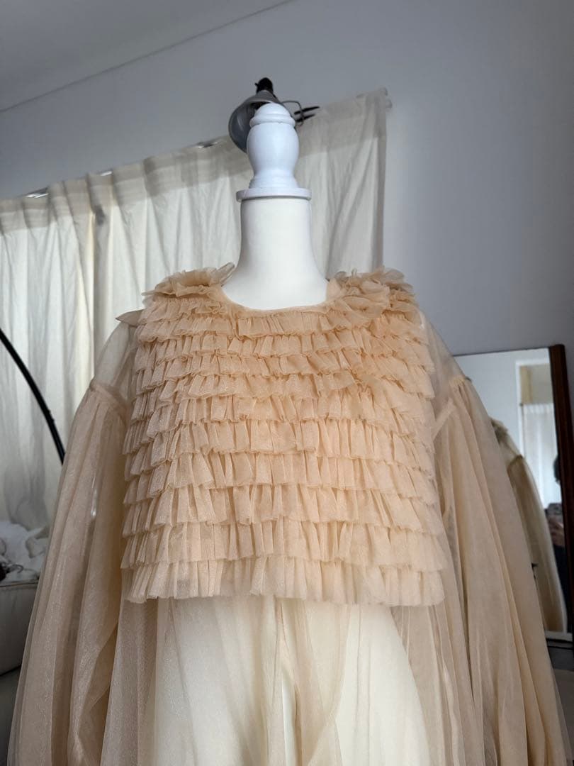 CAROLINA GLASER ワンピース　ベスト付き チュールトレンチコート