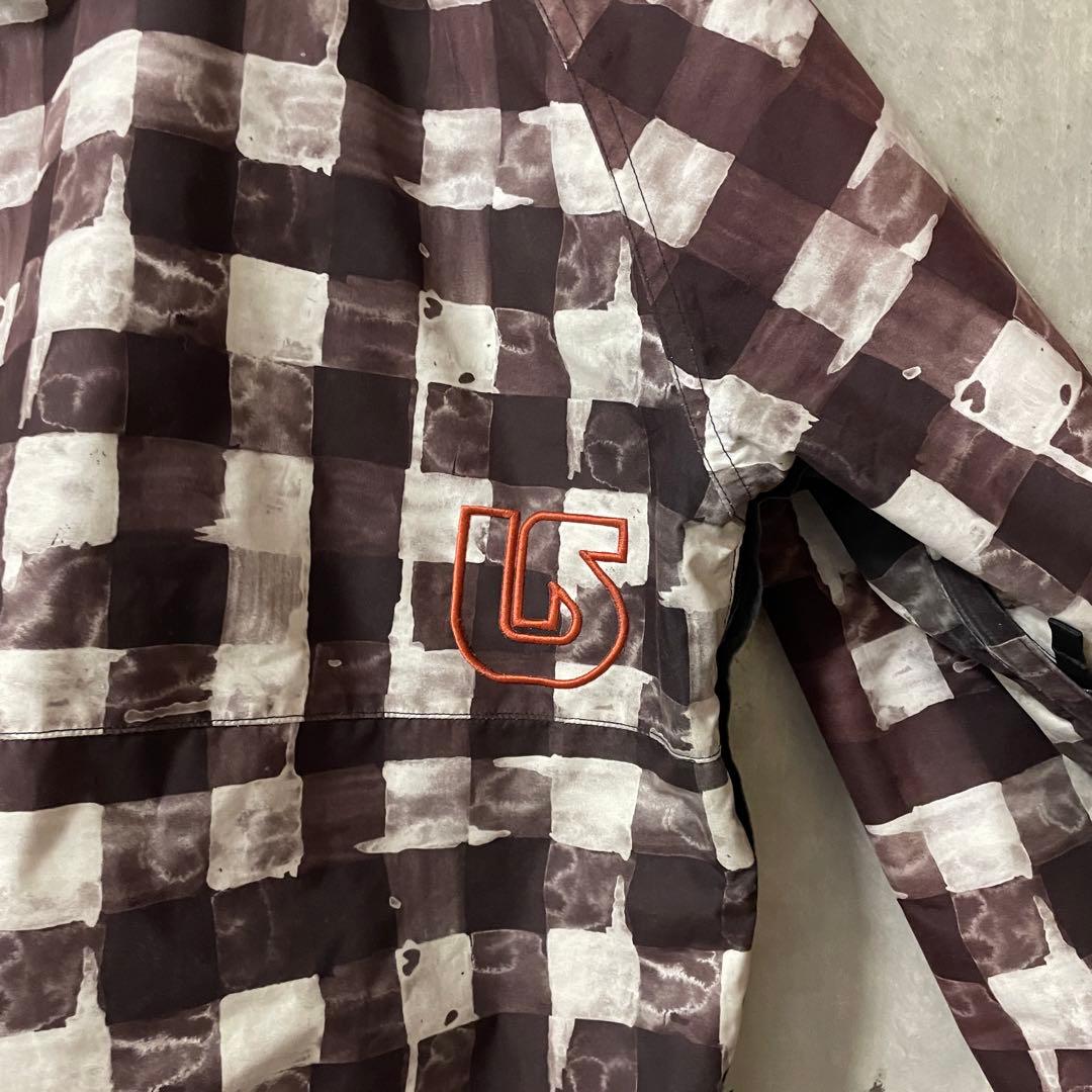 Burtonバートンスキーウェアスノーボードジャケットパーカーフード付チェック柄