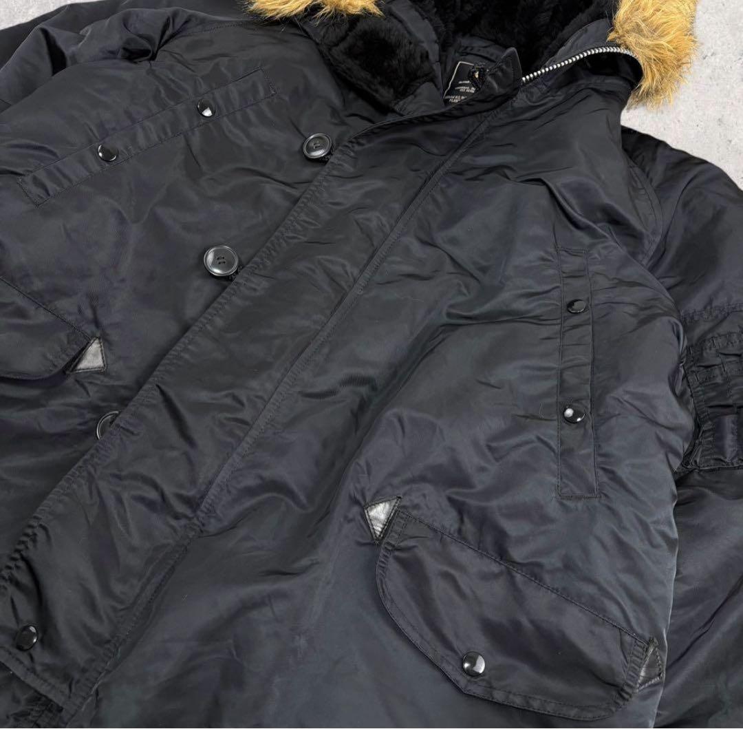 ALPHA INDUSTRIES N-3B フライトジャケット ブラック XL