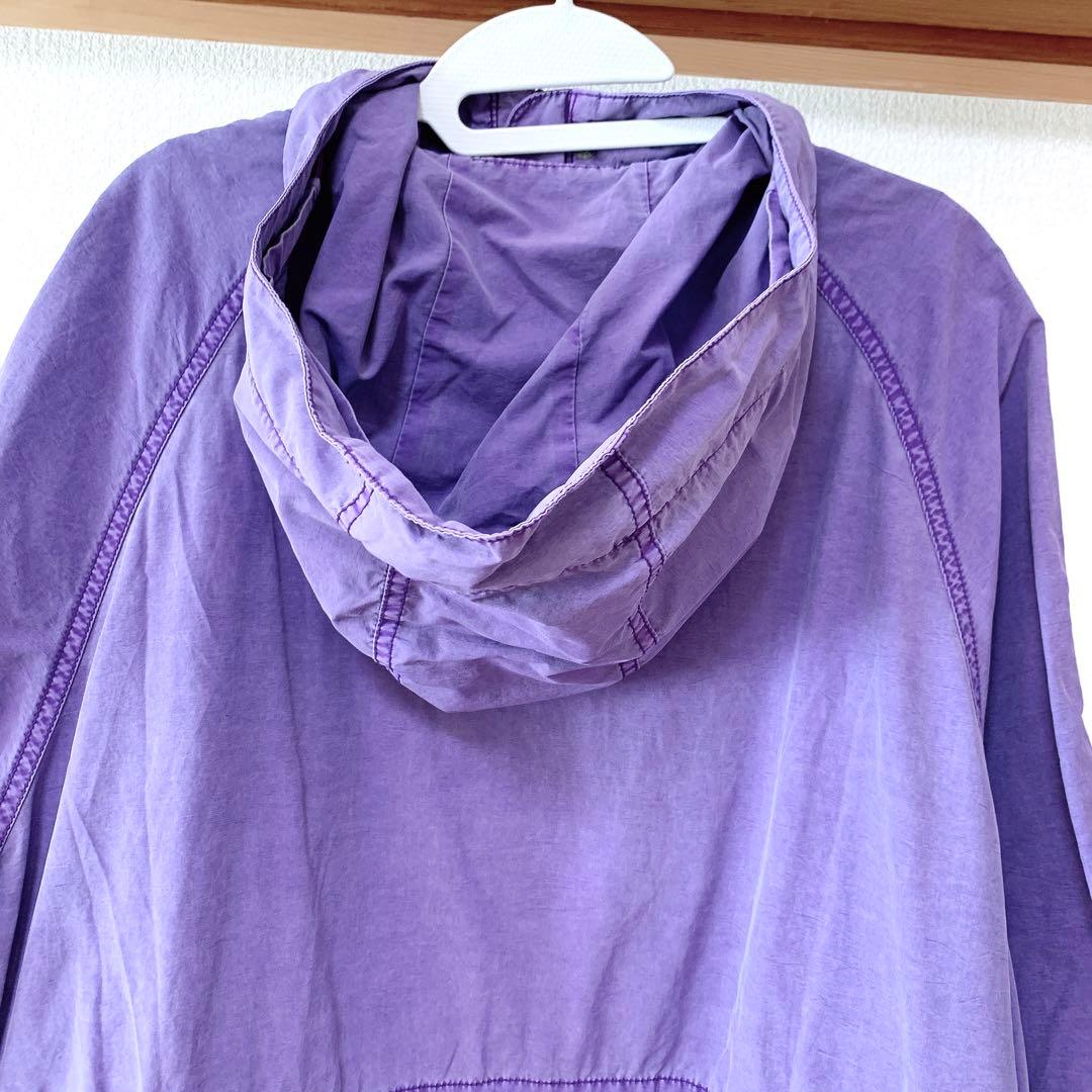 etsinta エシンタ ビックアノラックパーカー パープル ハーフジップ