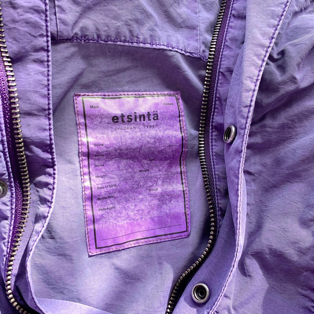 etsinta エシンタ ビックアノラックパーカー パープル ハーフジップ