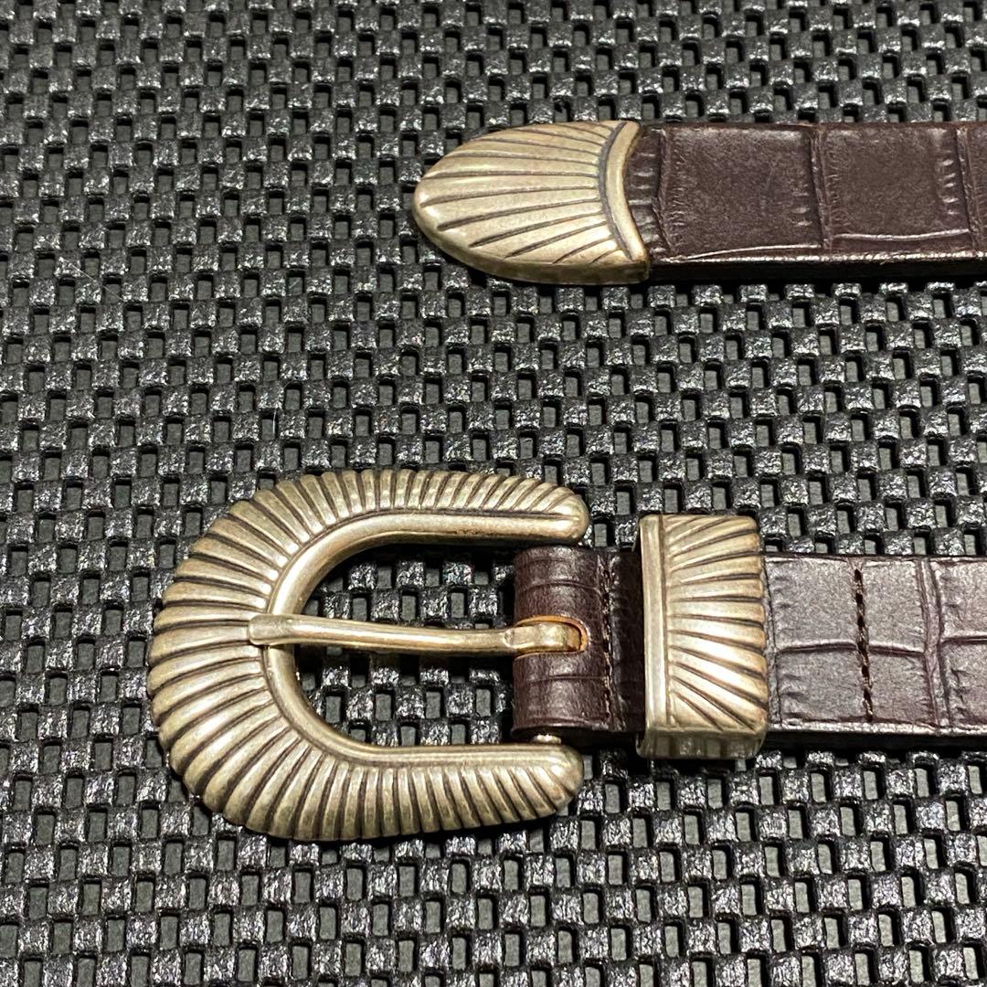 美品 BEAMS F 別注 WILLIAM ウエスタンベルト イタリア製