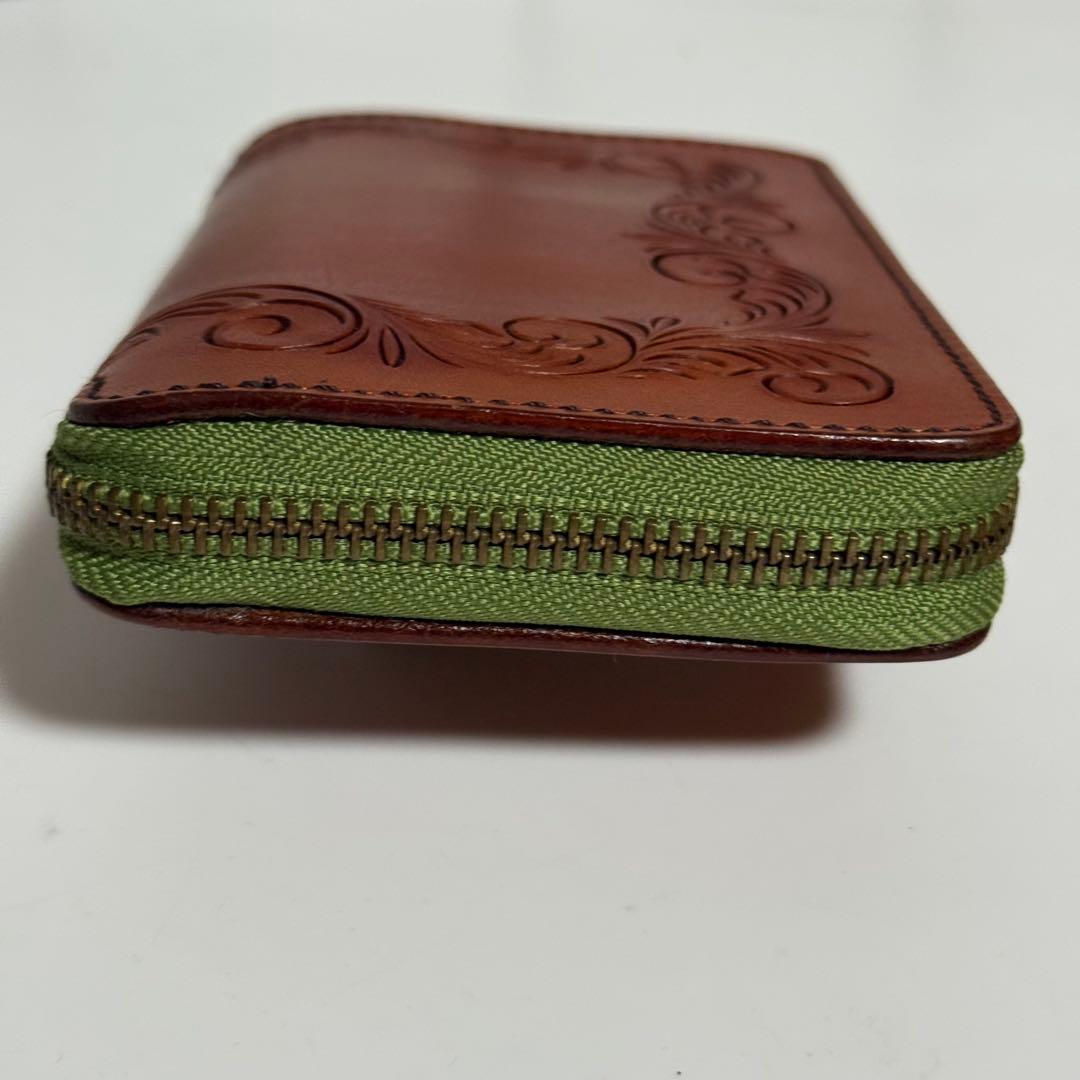 ⭐️極美品⭐️ケーシーズ　オーガナイザー　長財布　ラウンドジップ　カービング