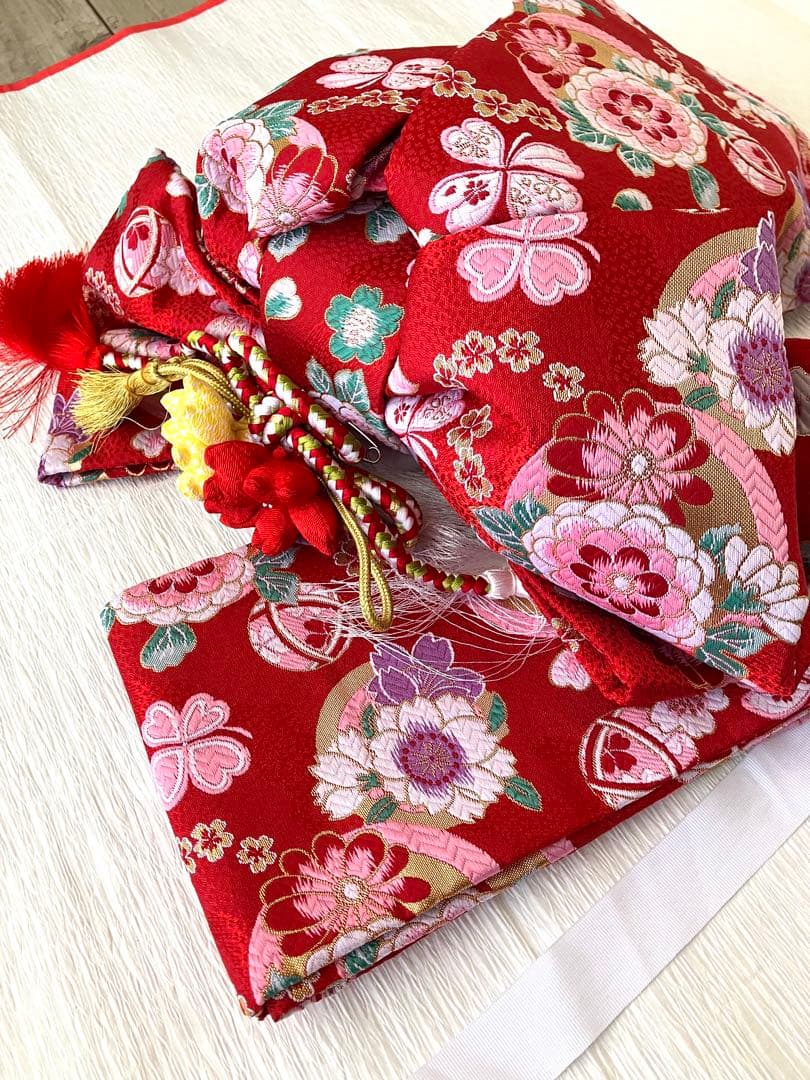 ７歳七五三 水色花柄着物セット