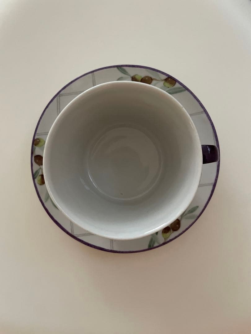 阿部慎太朗　オリーブ柄 カップ&ソーサー