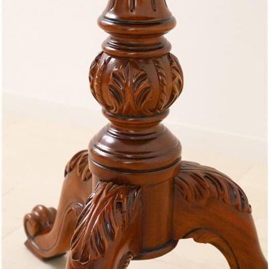 ヨーロピアン ラウンドサイドテーブル ブラウン