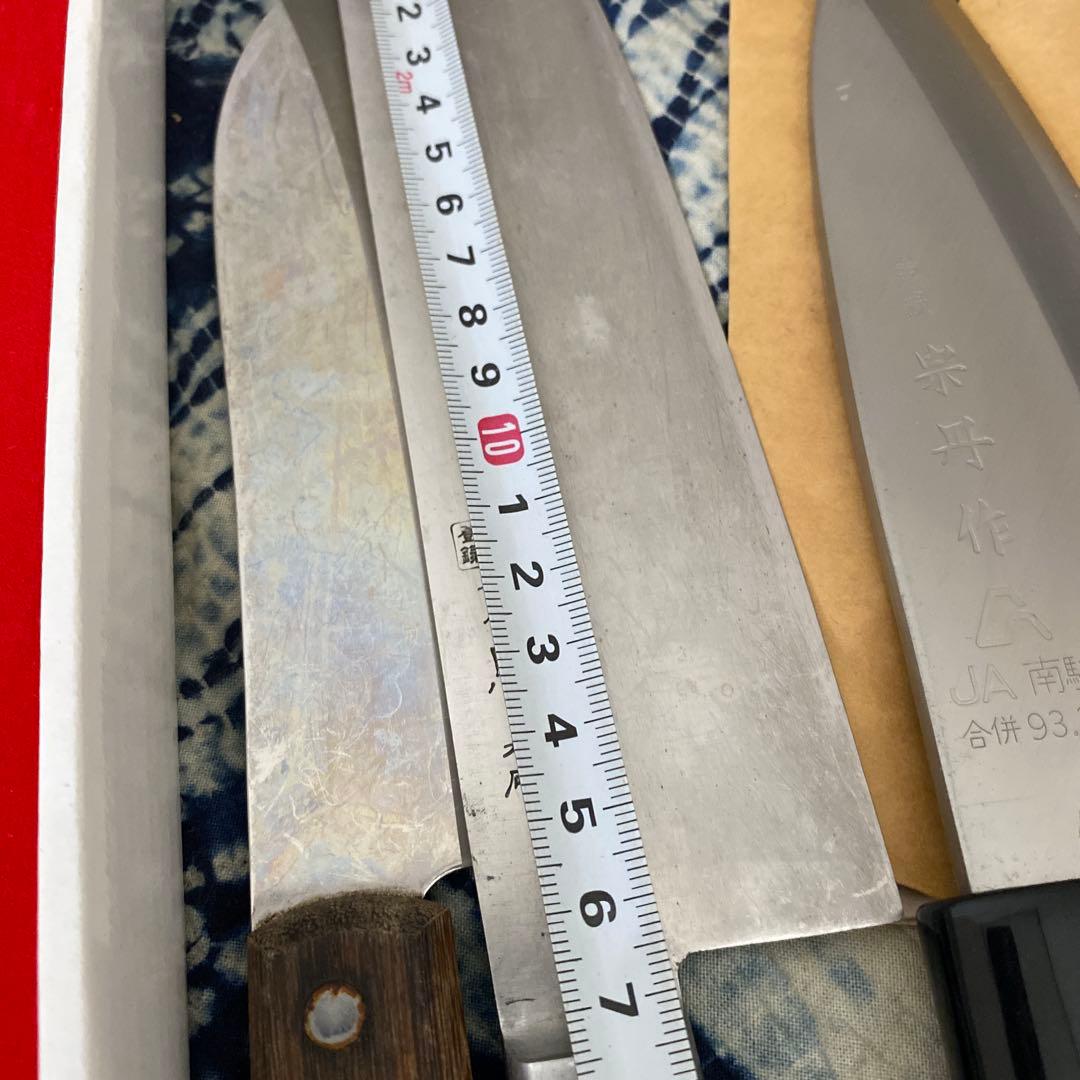 包丁 五種　中国三羊牌　佛山鋼刀　角馬　宗丹　パメッソ