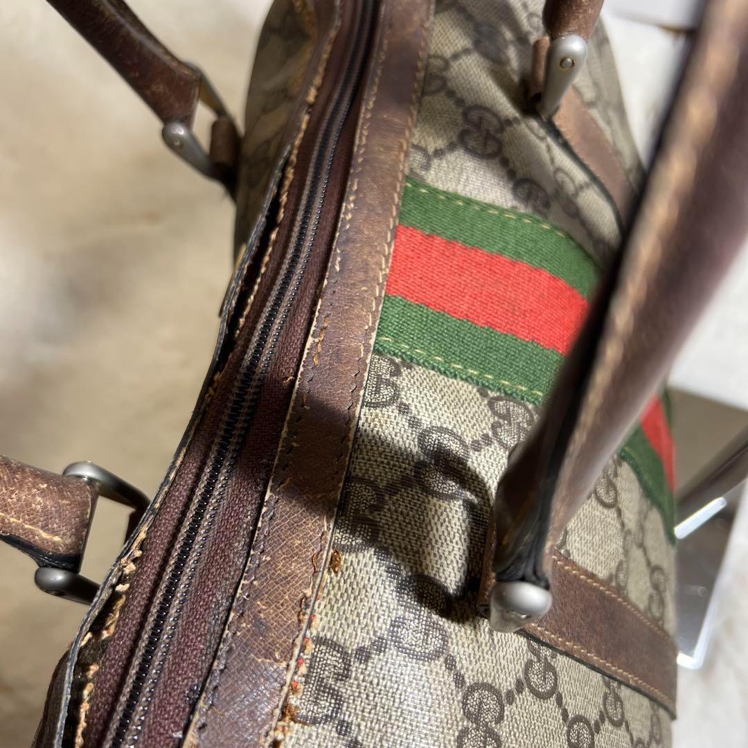 【ジャンク品】GUCCI　グッチ ヴィンテージ シェリーライン ボストン