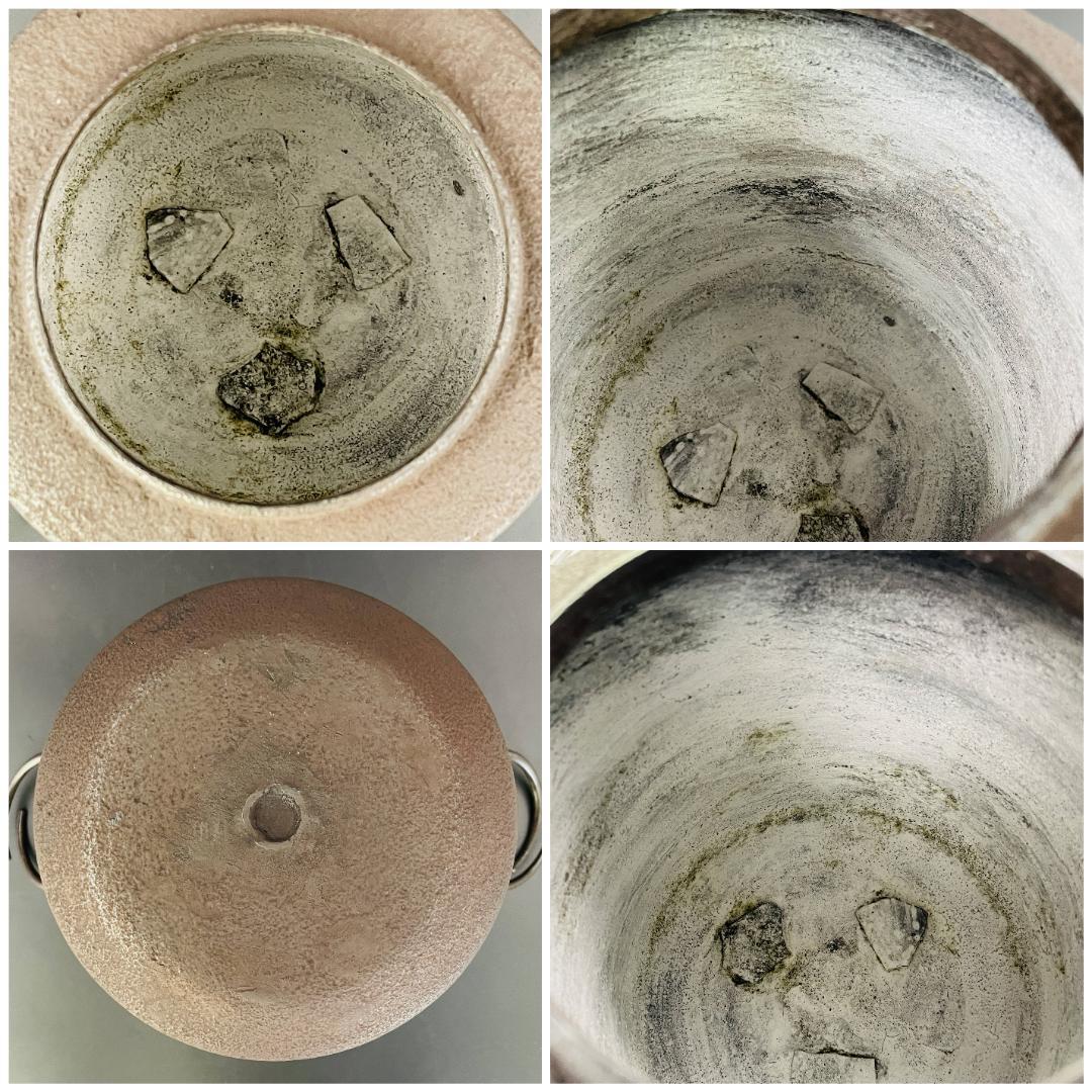 鵬雲斎好 遠山釜 釜師 増山馨鉄 銅蓋 金属工芸 共箱 栞付 R8SB79