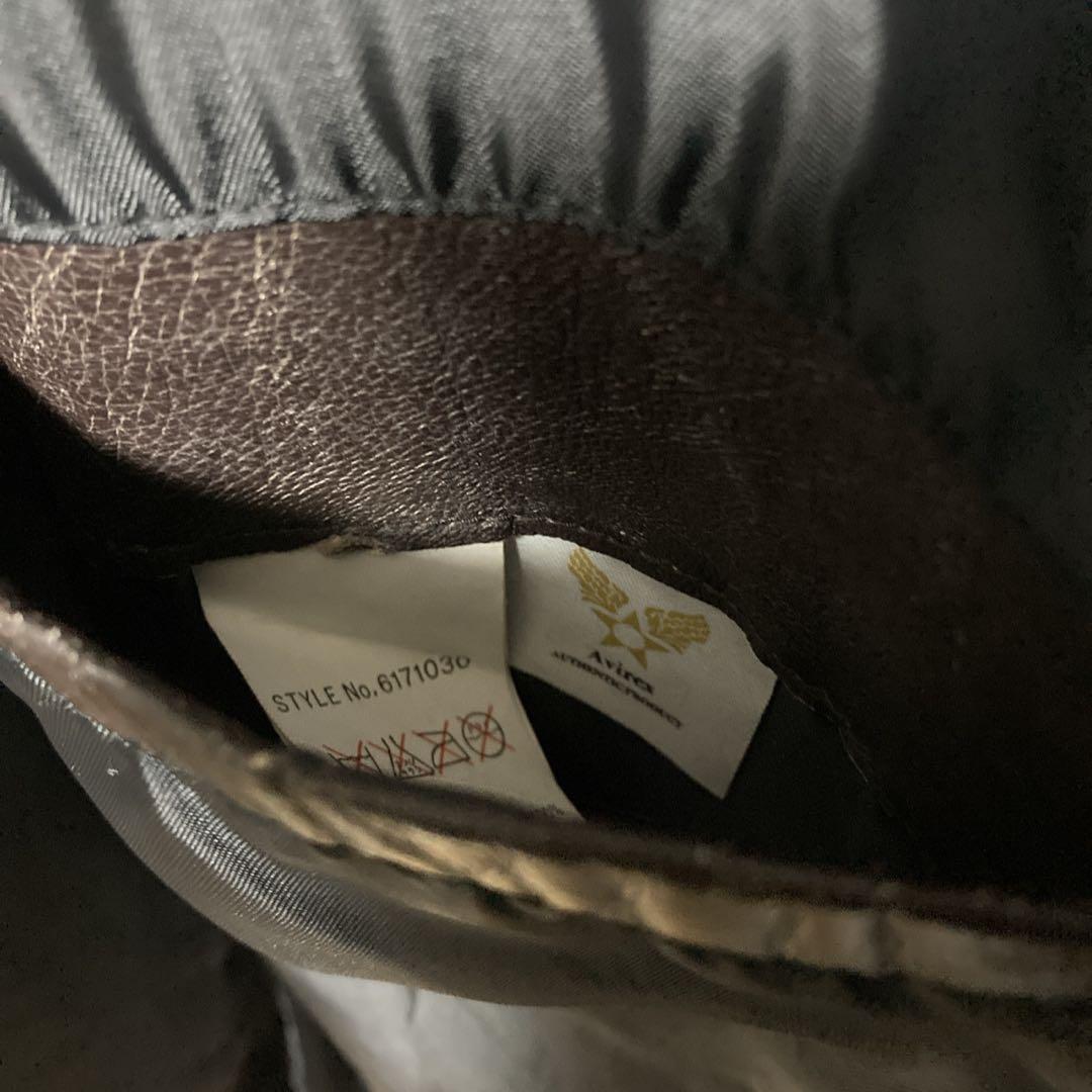 33Y251229G AVIREX M-65 レザージャケット