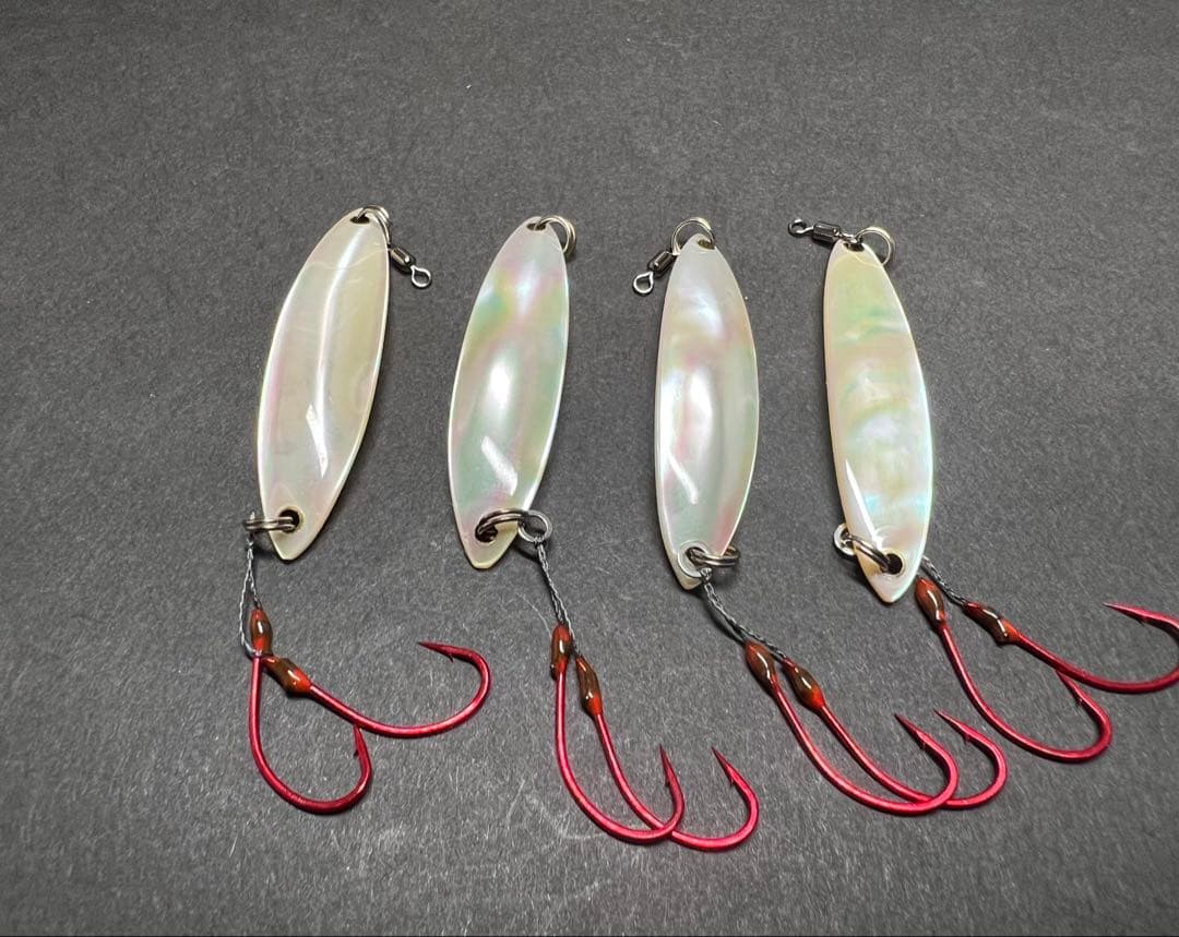 シェルスプーン夜光貝　アワビ5点セット　レイクトローリング