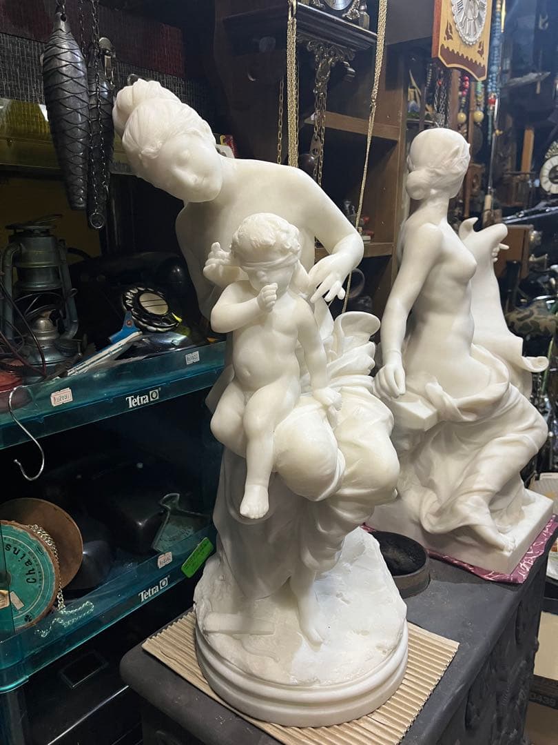 おチビさん専用 天然大理石ヴィーナス 、本物大理石彫刻 高さ63 幅60 約35