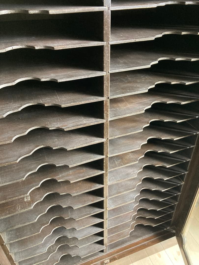 h*e様 レコードキャビネット・レコードラック 木製ガラス扉・アナログ・ヴィンテ