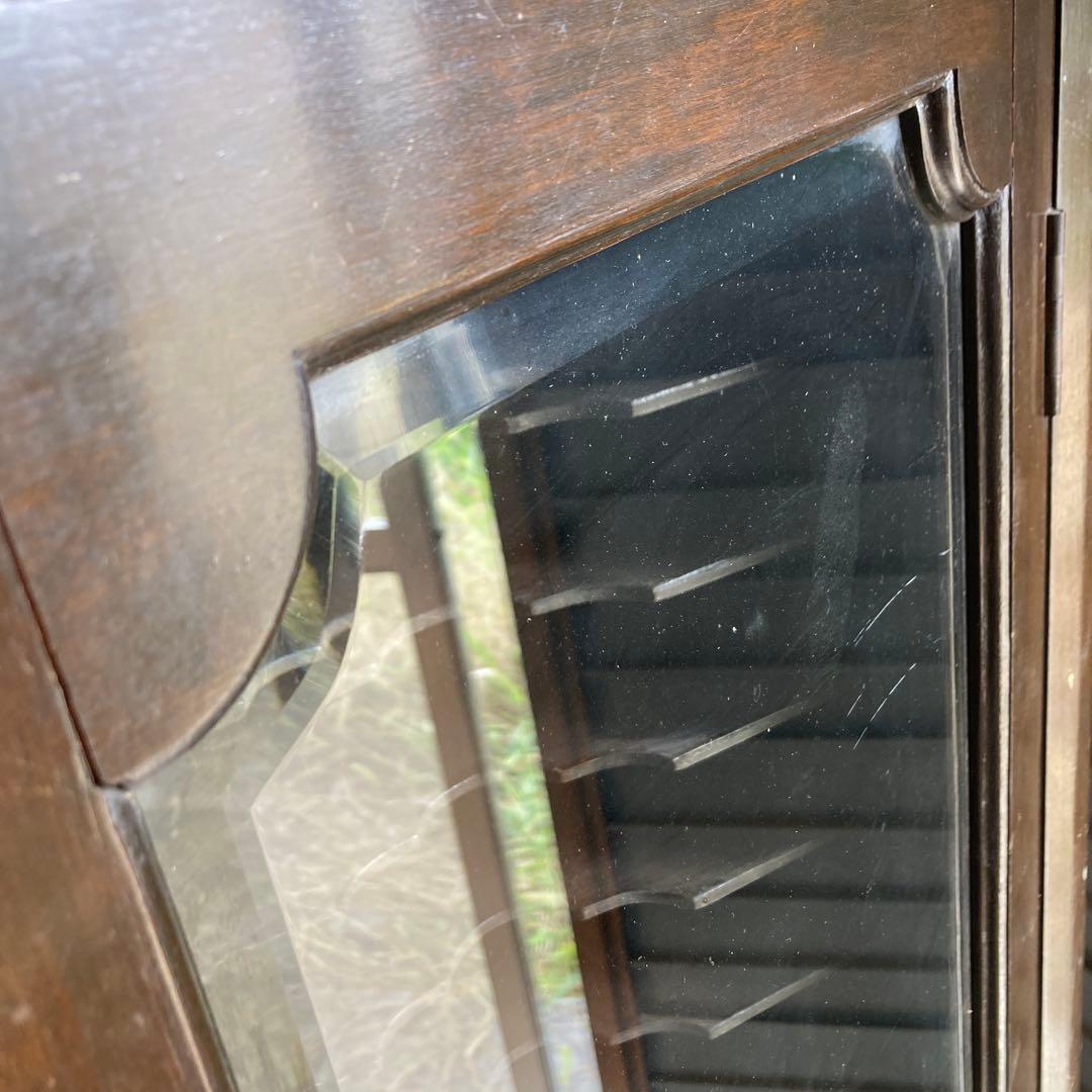 h*e様 レコードキャビネット・レコードラック 木製ガラス扉・アナログ・ヴィンテ