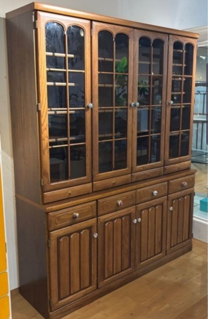 引き取り限定 木製 食器棚 飾り棚 収納 キッチン家具