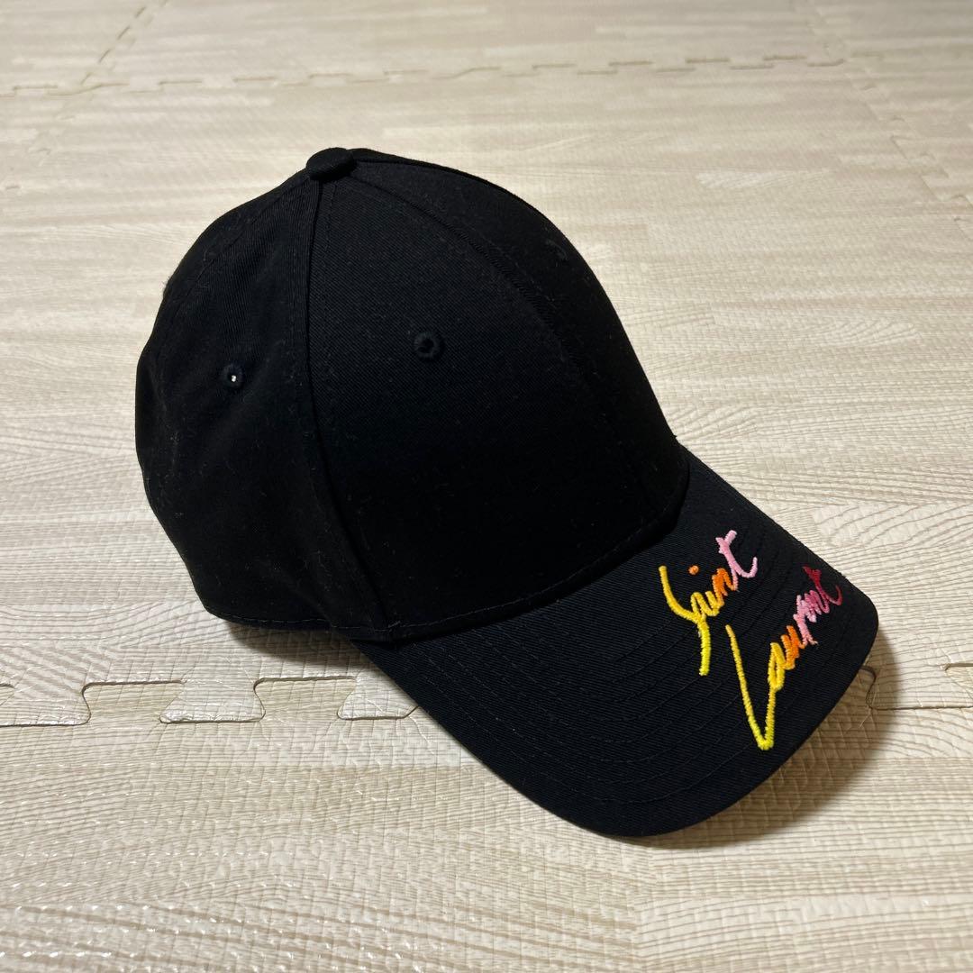 サンローランパリ　キャップ　ブラック　694785