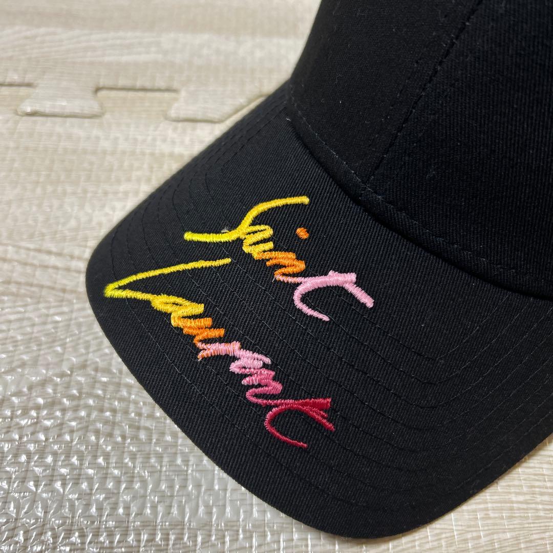 サンローランパリ　キャップ　ブラック　694785