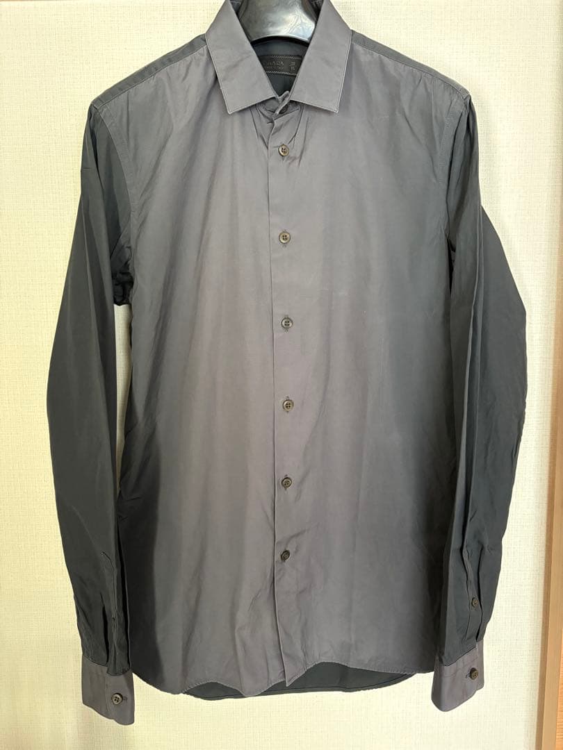 プラダメンズ　バイカラーシャツ