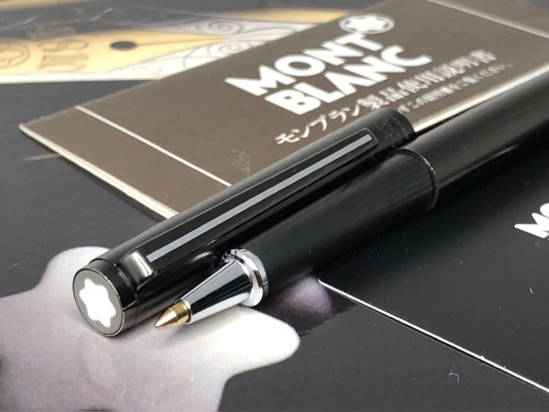 ⭐️モンブラン⭐️黒薔薇鉱プレート⭐️極稀少な価値の高いNo1324⭐️ローラーボール⭐️