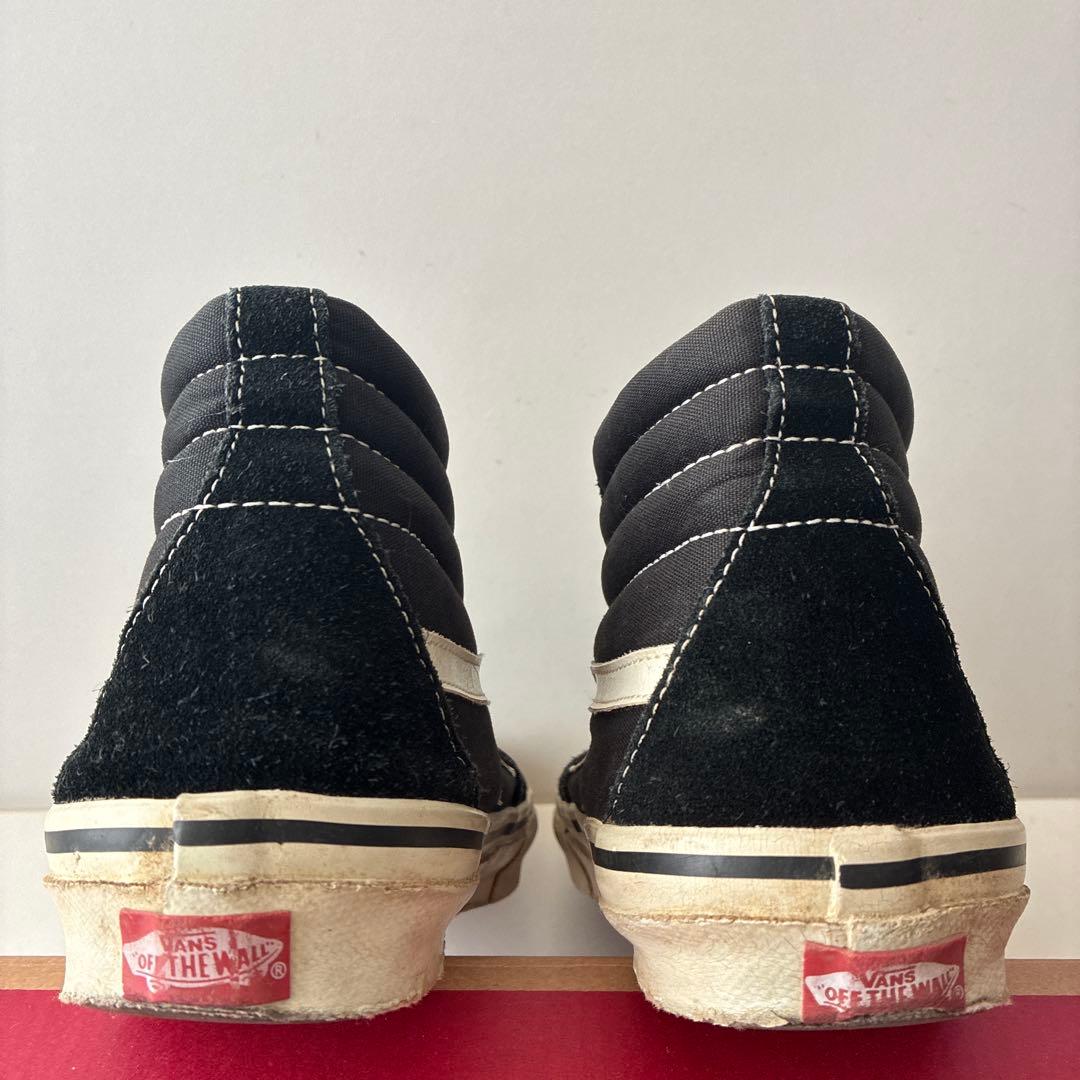 90s Vans Sk8-Hi ブラック/ホワイト