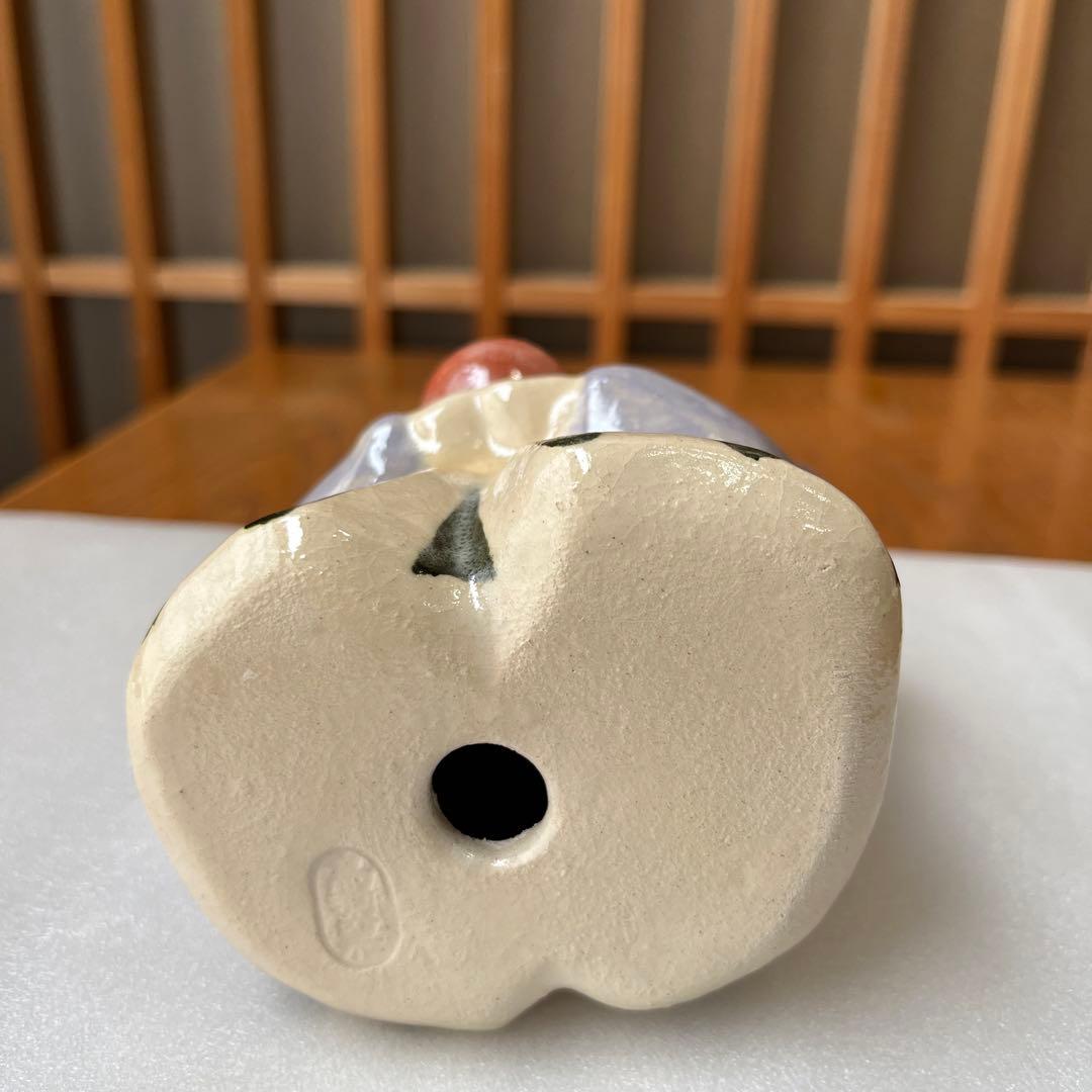 京焼・清水焼　鳥羽窯　干支祝盃　(赤帛紗付) うさぎの置物