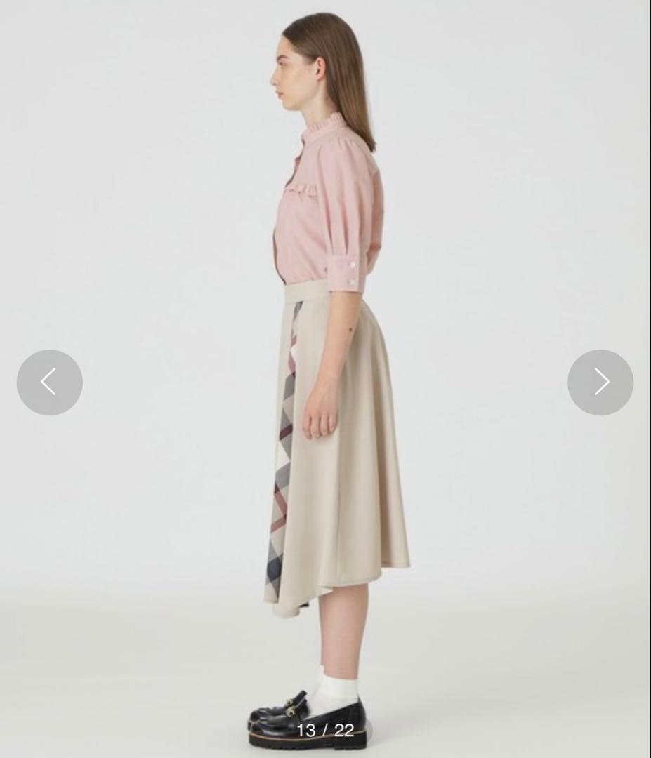 新品タグ付40サイズ♡バーバリーブルーレーベル クレストブリッジ　フレアスカート