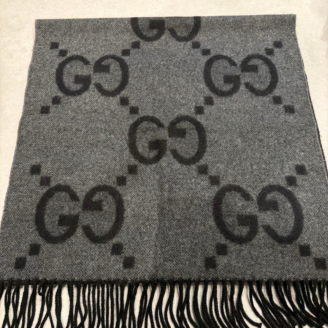 グッチ GGカシミア ジャカード スカーフ マフラー 衣料品 メンズ