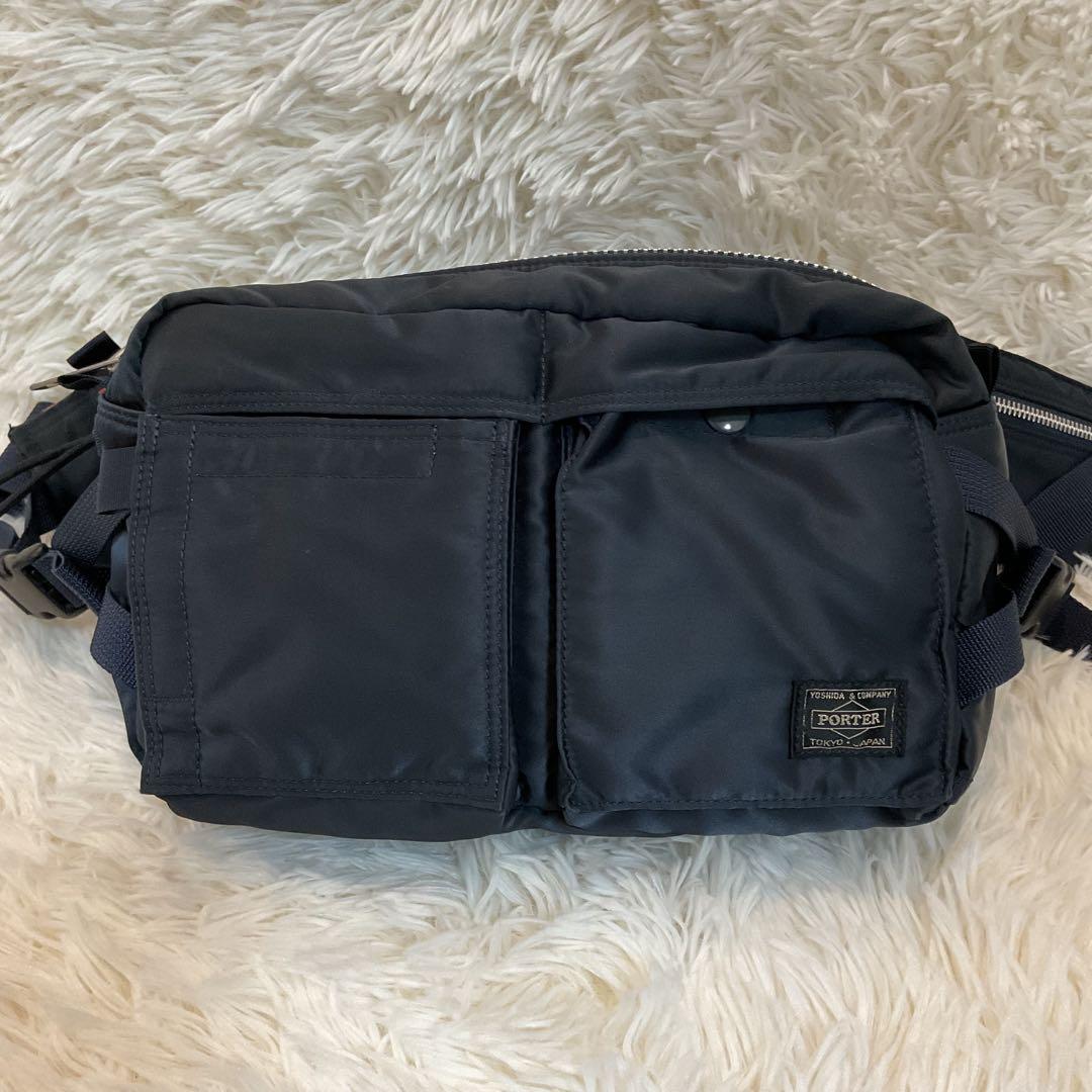 美品♪HEAD PORTER ヘッドポーター ウエスト ボディバッグ ネイビー