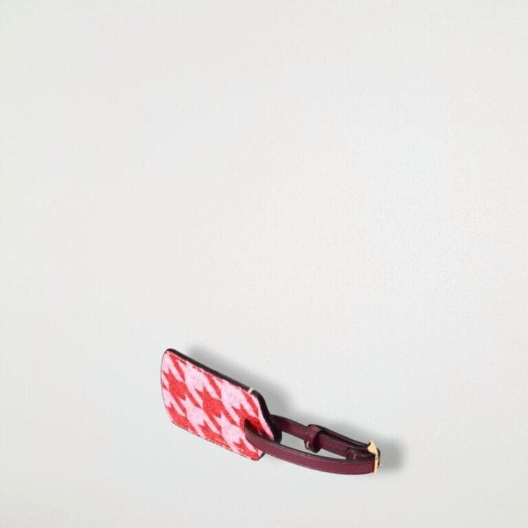 ☆値下げ☆【人気】コーチ Coach ラゲッジタグ 千鳥格子柄 荷物タグ ピンク