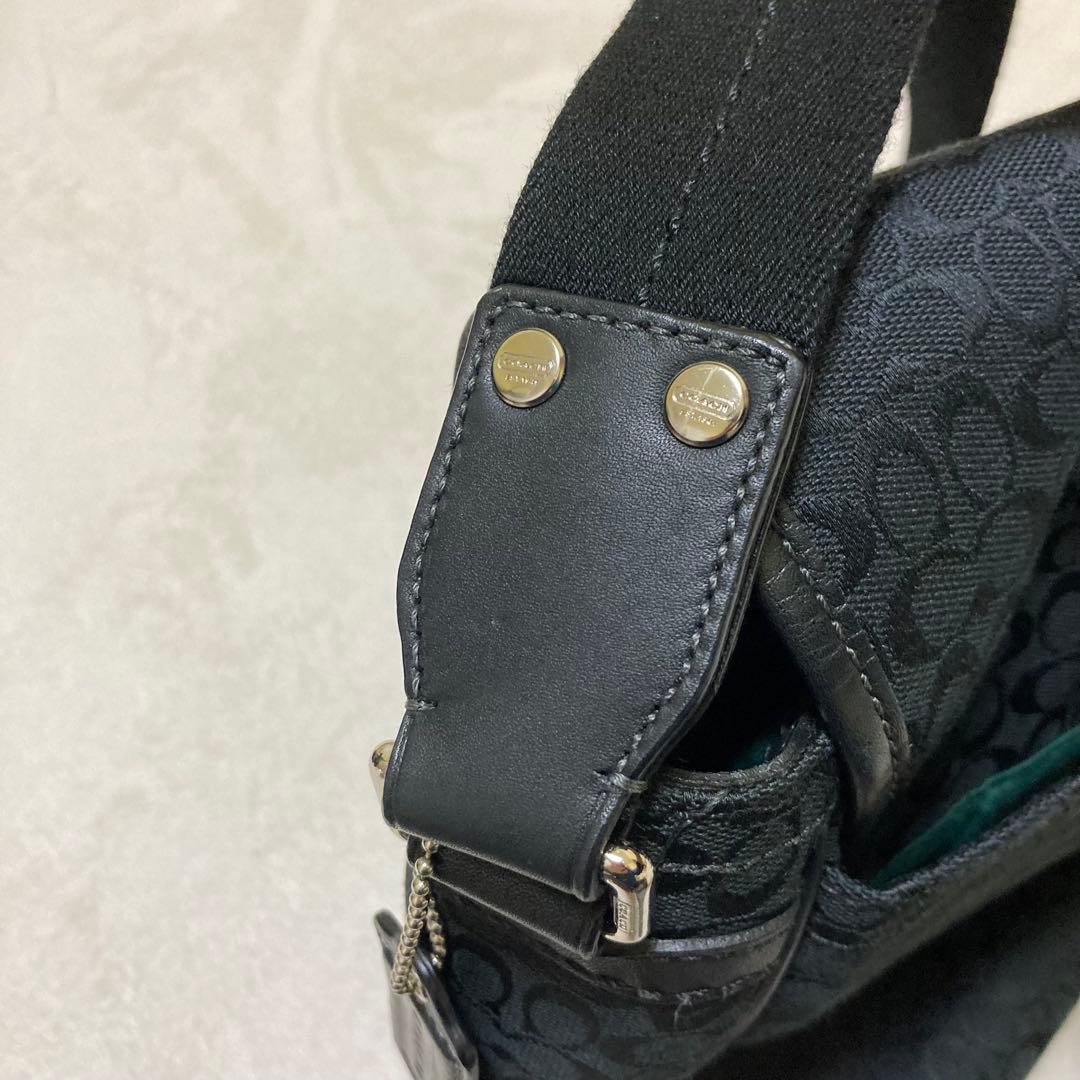 【極美品】コーチ シグネチャー斜め掛けショルダーバッグ メッセンジャーバッグ