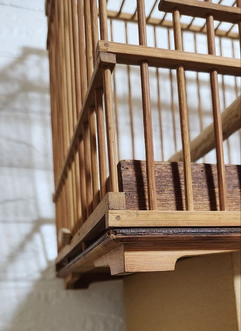 ◯～か ☆竹製☆ 持ち手付き 手作り鳥かご