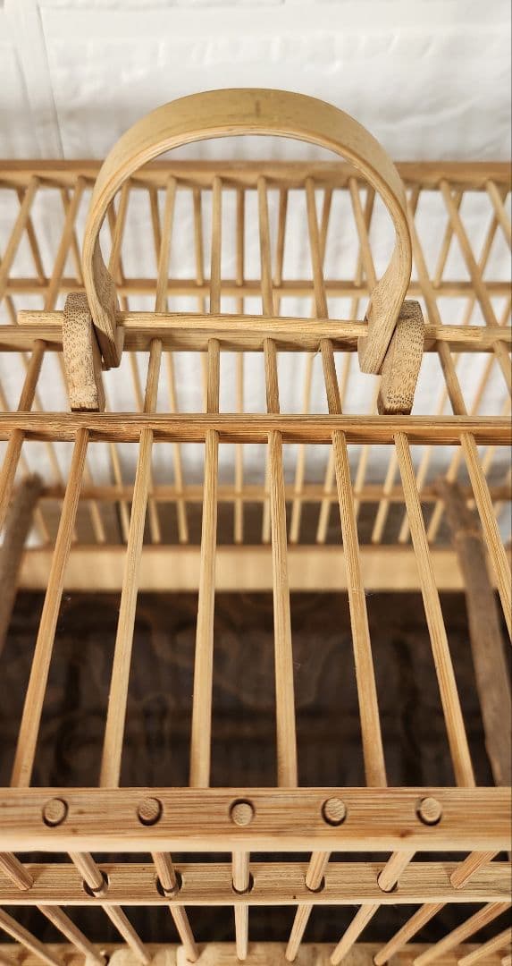 ◯～か ☆竹製☆ 持ち手付き 手作り鳥かご