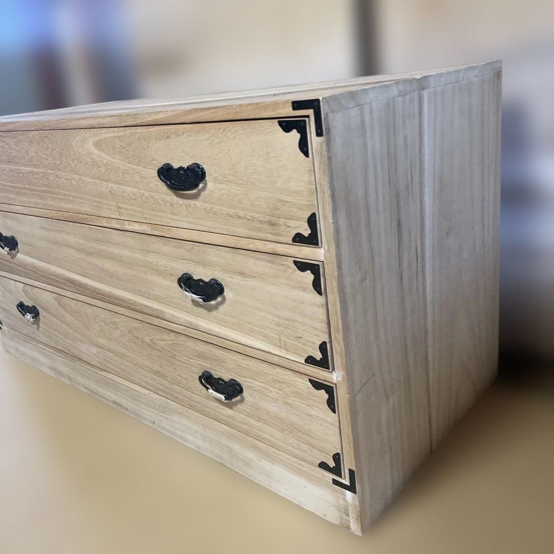 天然桐箪笥　3段収納 衣装箪笥 着物収納 チェスト