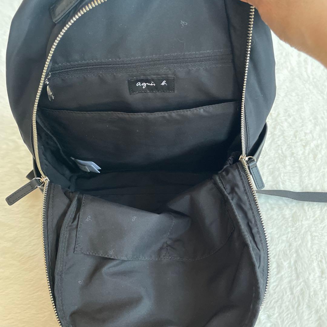 agnes b.＊アニエスベー＊バックパック＊リュック＊ブラック＊チャーム付き