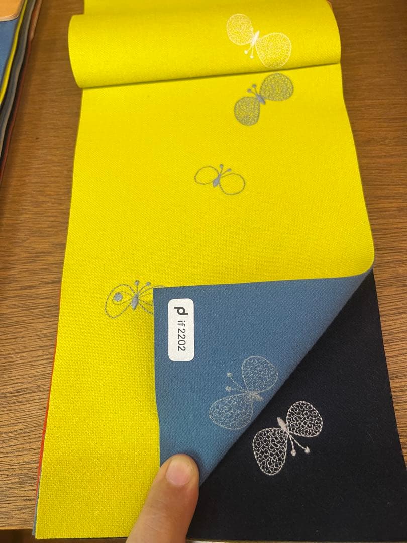 ミナペルホネン マルニ木工 デルタチェアB ハンドメイド 生地 タンバリン いす