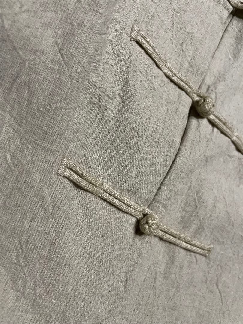 (kuroinu0909)日本製SEAシー リネン混チャイナオーバーオール