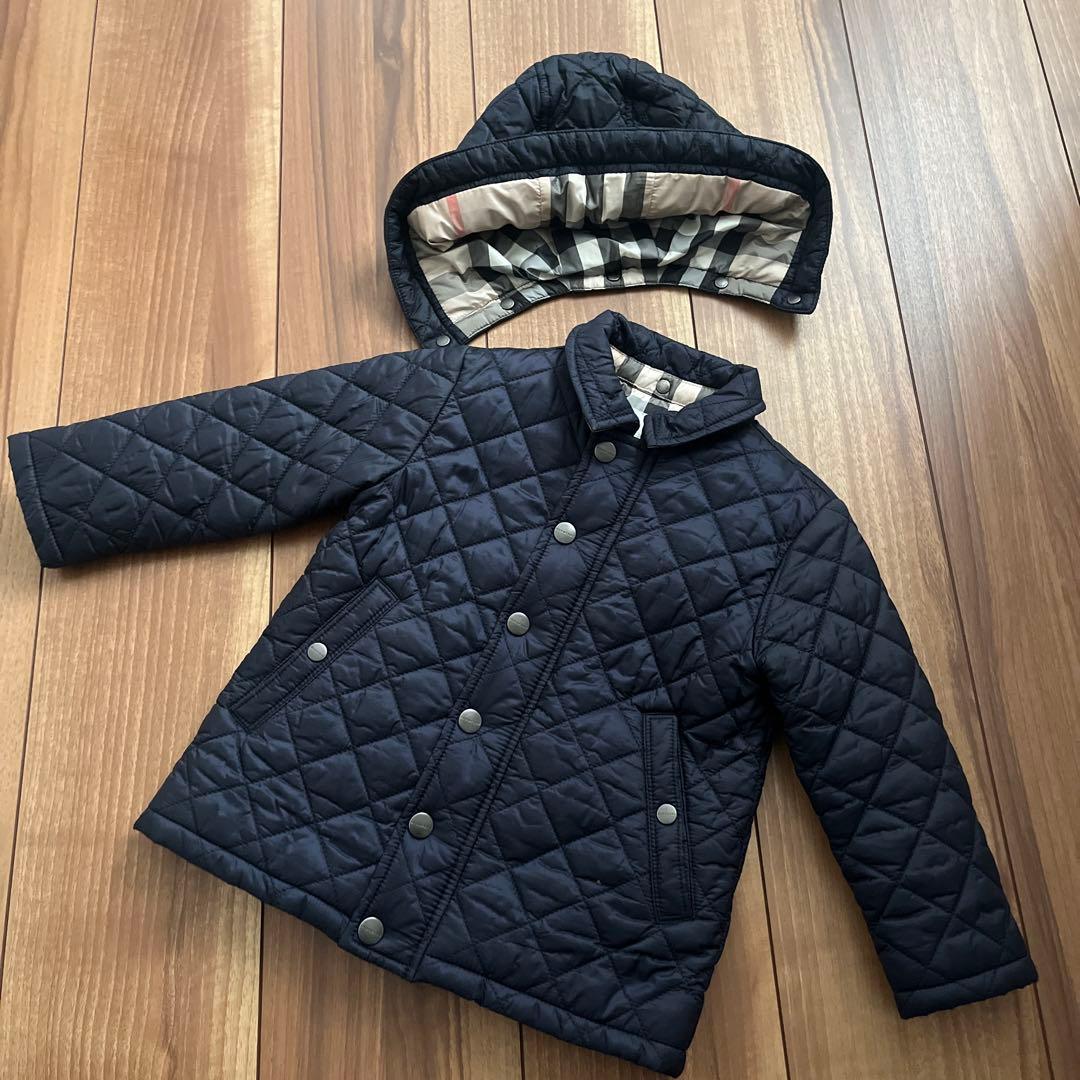 Burberry キルティングコート 2Y ネイビー