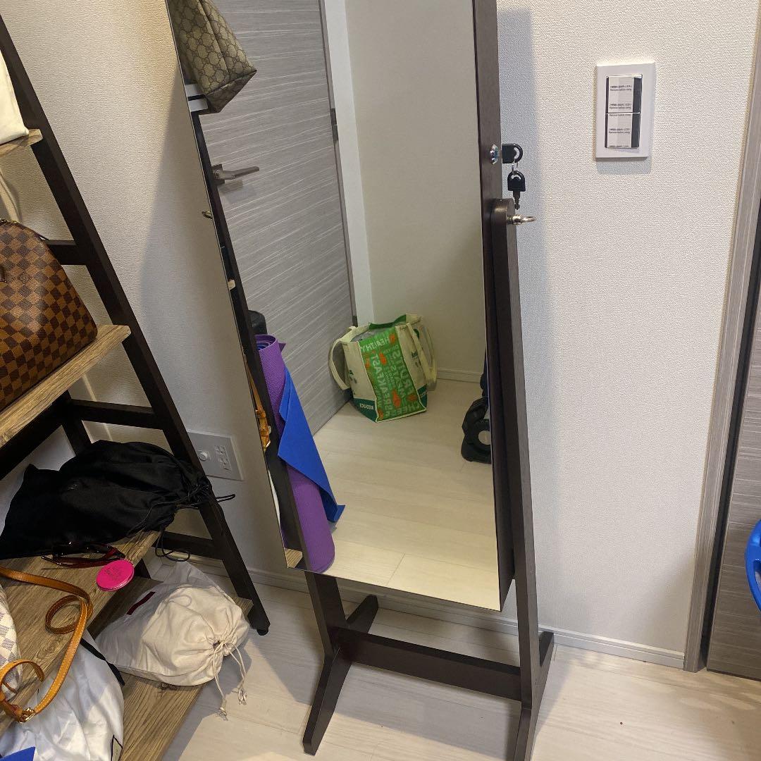 ジュエリーボックス　アンティーク　鏡　輸入家具