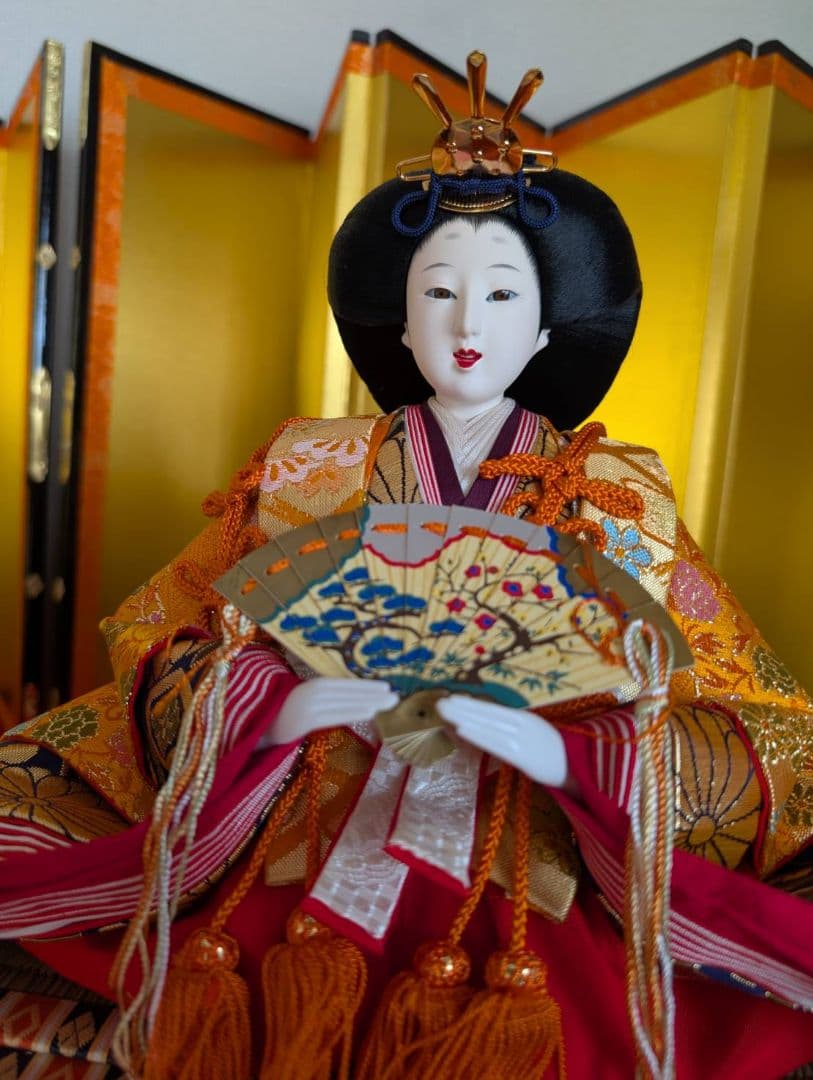 送料込【3出品全て落札必須 1/3】ひな人形 7段 15人飾り 40号（ひな壇）