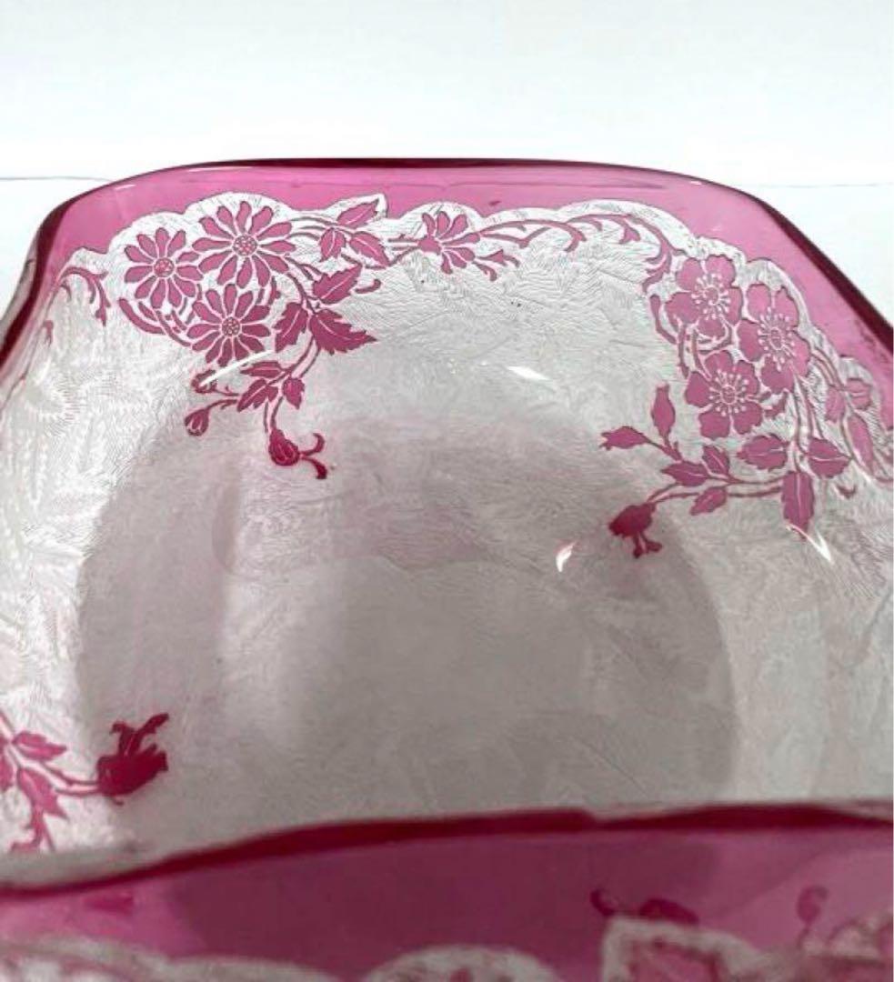 ★アンティークバカラ【Baccrat】★エグランチェ★ボール四角★11.3㎝★