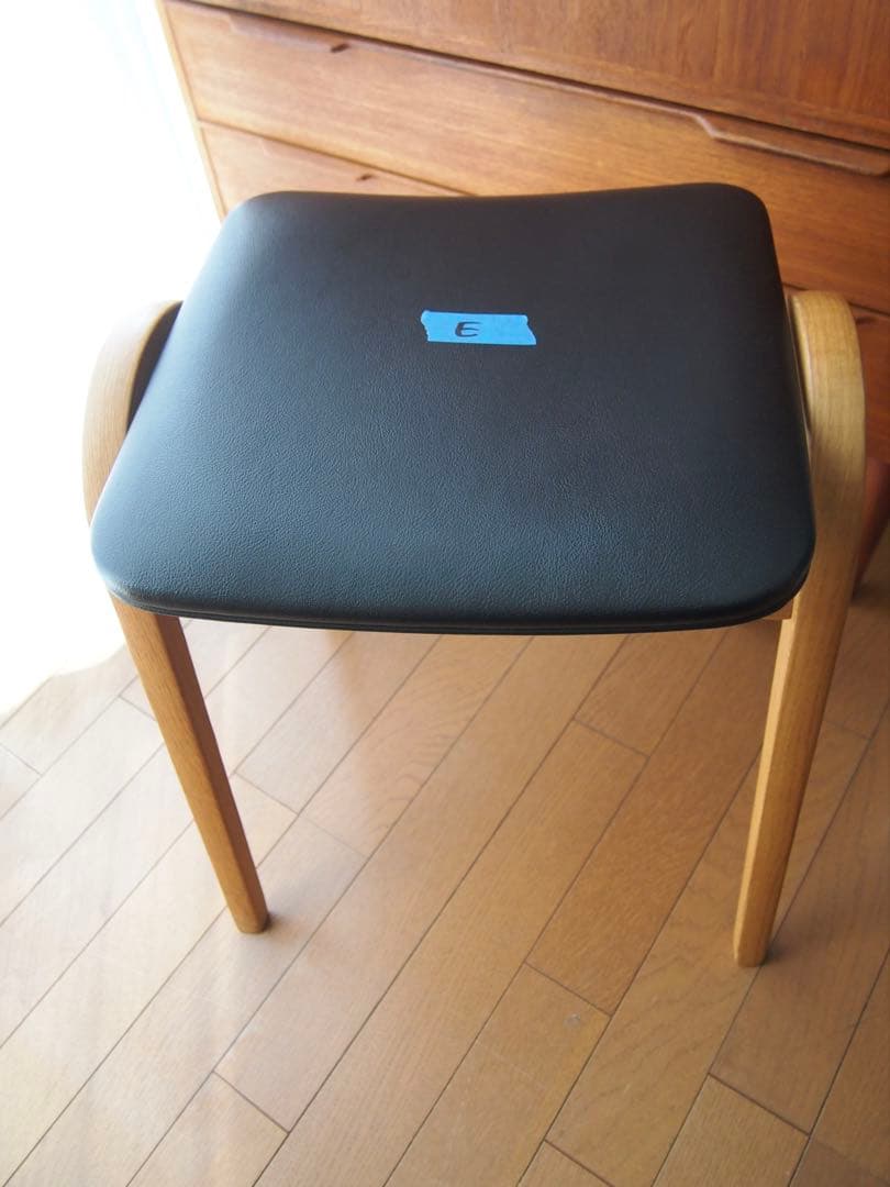 ミナペルホネン 秋田木工 剣持スツールE ナラ材 希少 タンバリン チェア 生地