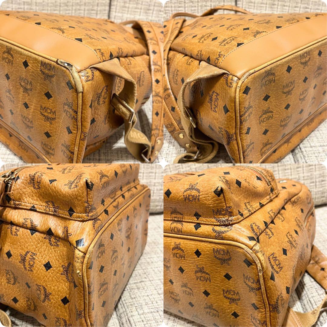 MCM スタッズ ブラウン レザー リュック ヴィセトス