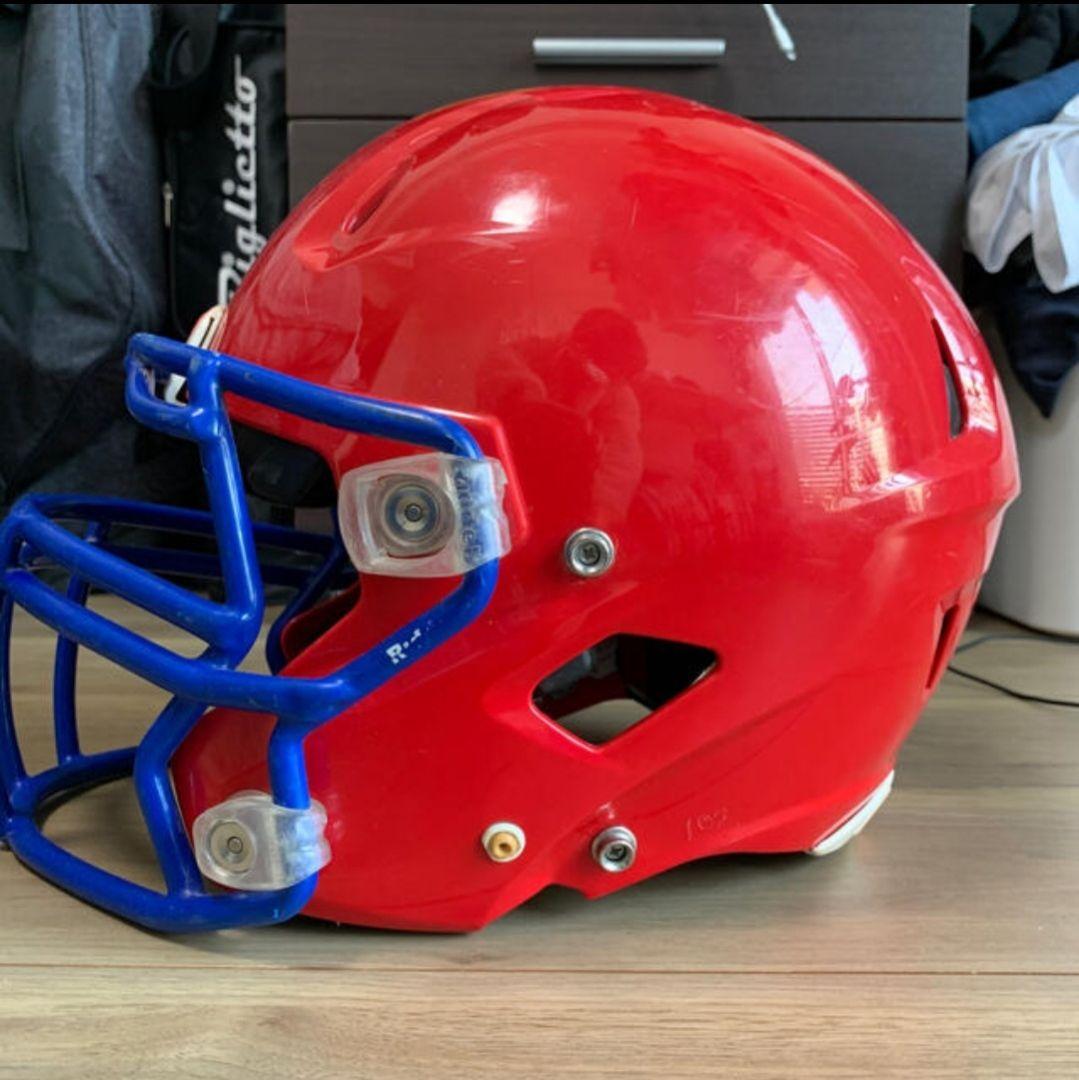 アメリカンフットボール Riddell 赤 ヘルメット M